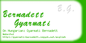 bernadett gyarmati business card